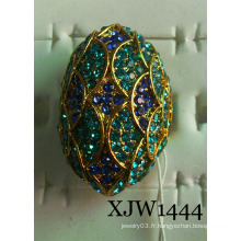 Acier avec anneau de bijoux en diamant (XJW1444)